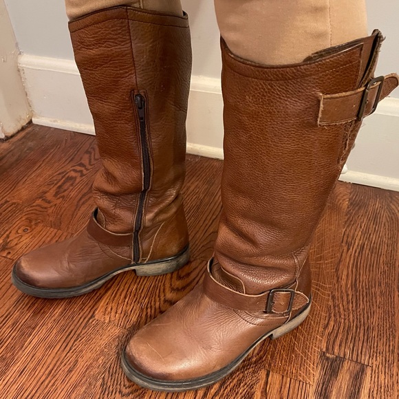 Steve Madden Brown Leather Riding Boots - Picture 2 of 8